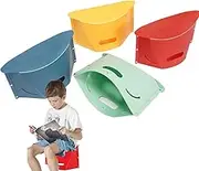 Pocket Folding Stool | 4X Travel Camping Folding Stool Small | Quick Opening Gathering and Team Activities Furniture Indoor Use for Commuting, Hiking