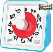 TWENTY5 SEVEN Countdown Timer 3 inch; 60 Minute 1 Hour Visual Timer - Classroom Teaching Tool Office Meeting, Countdown Clock for Kids Exam Time Management - Sky Blue