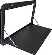 KOQENAG Wall Hanging Dining Table, Folding Table for Caravan, Maximum Load 55.11 lbs, Lockable Aluminium Table Top, Suitable for Caravans and Yachts (Black, 80 x 42 cm)