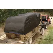Weather Guard 5.8-Oz. Extreme-Duty Nylon Mesh Tarp, Brown/Black, 12ft. x 20ft.,
