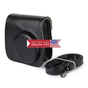 black PU Leather Camera Shoulder Bag Case Pouch For Fujifilm Instax Mini 8