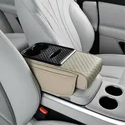 Armrest Storage Box Car Armrest Box Heightening Cushion With Cup Holder Tissue Side Storage Pocket For Auto Interior Cover Height Pad