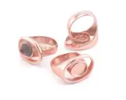 Ring Adjustable Ring Bezel - Rose Gold Plated brass 17.5mm 7US inner size 3640