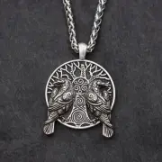 Tree Of Life Necklaces - Ravens Viking Pendants Men Classics Necklace Jewelry