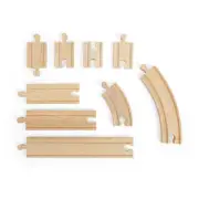 BigJigs - Curves and Straights Expansion Pack - Wooden Toy Train Track (BJT057)