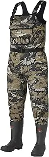 [Bassdash] Bare Camo Neoprene Chest Fishing Hunting Waders for Men with 600 Grams Insulated Rubber Boot Foot in 8 Sizes