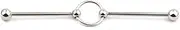 [Niaspi] 14G Stainless Steel Industrial Piercing Jewelry Helix Earring Industrial Barbell Earrings Round Cartilage Indusrial Bar for Women Men, Stainless Steel, no gemstone
