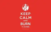 Keep Calm and Burn It Down! Red Mana Premium Playmat for MTG Yugioh! Pokemon