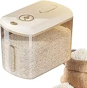 Rice Storage Container - 10kg Capacity Airtight Flour Storage Bin with Measuring Cup | Multipurpose Rice Bin For Food, Pet Food, Flour