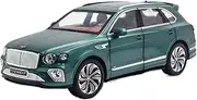 Scale Finished Model Car 1:24 Scale for Bentley Bentayga SUV Car Alloy Die-cast Static Metal Simulation Finished Model Toy Miniature Replica Car(Green)