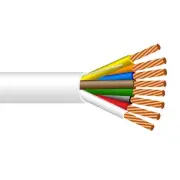 500' 18 AWG 8 Conductor Unshielded Plenum CMP Security Alarm Cable White 300V