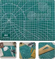 Self Healing Cutting Mat, A4 Self Healing Sewing Mat, Double Sided Quilting Craft Cutting Board for Hobby, Green Fabric Cutting Mat for Craft Art Projects Precision Scrapbooking Project