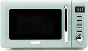 [HADEN] Cotswold Green Microwave Oven – 800W Retro Design, 20L Capacity, Compact Digital Microwave for Small Kitchens, 5 Power Levels, Easy to Use and Clean with Defrost and Express Functions