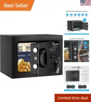 Steel Safe Box with Electronic Keypad Compact Security Lock for Jewelry