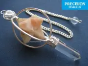 Sunstone Spinning Merkaba Star Crystal Precision Pendulum Healing Gemstone