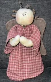 Honey & Me Angel Tree Topper Burgundy Dress C13375 New w/Tags Doll Plush