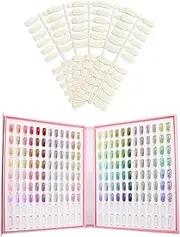 Nail Book - Gel Polish Color Book - Showing Professional 216 Colors Portable Chart for Salon Practice Storage Women Girls Art Styling Stations