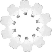 Toyvian Plastic Sand Art Bottles with Lids 10pcs Star Shaped Sand Painting Bottle Drifting Bottles Juice Bottles Tiny Vial for Crafts Vial Bead Candy Wedding Decor