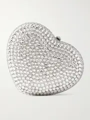 [Judith Leiber Couture] Judith Leiber Couture - Heart Mini Crystal-embellished Silver-tone Pill Box - One size One size Silver