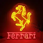 WonderfulLife Neon Sign for Garage Decor, Led Signs for Bar Man Cave Wall Decor, Bright Light of Automotive Supplies Store Display, Easy Hanging, 12*13 inches, Plastic, Modern, Car Logo