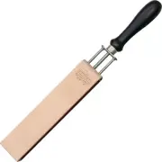 Herold Solingen Razor Strop With Clamp Pre-Sharpening On Reverse Wood Handle