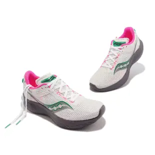 Saucony 慢跑鞋 Kinvara 14 白 綠 粉紅 潑墨 女鞋 透氣 競速訓練 【ACS】 S1082385