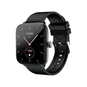 1.96 Inch Ip67 Waterproof Silicone Band Smart Watch Supports Dual Mode Bluetooth Call / Heart Rate Monitoring Black Smart Watches