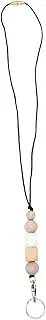 HOODANCOS Wood Bead Id Card Holder Lanyard Necklace for Women and Name Tag Badge Clip Chain Easy Wear for Students Employees Visitors present for All Occasions