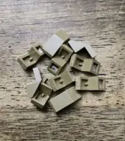 LEGO Dark Tan Slope 45 2 x 1 Cutout without Stud. QTY 10. Part 28192. New, Bulk