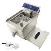110V 10L Electric Fryer Commercial Deep Frying Machine Frying Pot