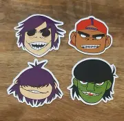 Gorillaz style sticker PACK OF 4 laptop Bumper Decal Band Rock Blur