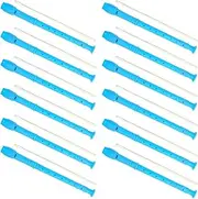 zaqwsx 12 Pack 8 Hole Soprano Recorders Descant Flute with Cleaning Rod German Style for Beginner Graduation or