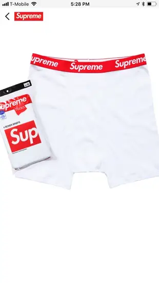 Supreme X Hanes Boxer Briefs 四件裝四角褲