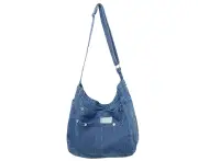 Shoulder Bag Large Capacity Comfortable Shoulder Strap Fashionable High Tensile Strength for School Work Light Blue Free Size