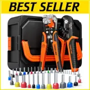 36 Sizes Ferrule Crimping Tool & Wire Stripper Kit for Electricians - Ergonom...