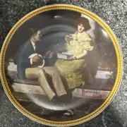 NORMAN ROCKWELL Ltd ED Knowles NUMBERED Plate “Pondering On The Pork” w/COA