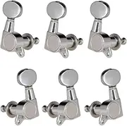 Guitar String Tuning Pegs Tuning s Heads Grover Tuners Tuning Keys Oval Button 3 Left 3 Right for Electric Guitar or Acoustic Guitar Chrome Sliver