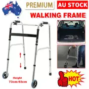 Folding Medical Walking Aids Frame Height Adjustable Walker Aluminium Outdoor