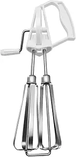 Blogiiup Egg Beater Hand Crank 10in Stainless Steel Manual Hand Mixer Ergonomic Egg Beater Labor-Saving Fast Stirring Egg Mixer Kitchen Tools for Cooking Baking