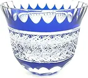 (Traditional Forward) Guinomi Chrysanthemum Connecting and Turtle Shell, Kiriko Glass, Guinomi Ochoko, Paulownia Box, Promitsu Kiriko Workshop, Made in Japan, Independent Kiriko Artist Mitsu Saito