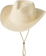 [Zokunari] Sequin Beach Hat Sparkly Straw Cowboy Womens Hat Sun Hats