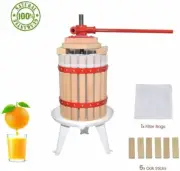 Fruit Wine Press 1.6 Gallon Solid Wood Basket Cider Press Apple Berries Press
