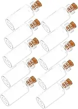 HOOTNEE 24Pcs Transparent Glass Wishing Bottles with Cork Craft Bottle for DIY Decor Perfume and Weddings Anniversaries and Home Decoration