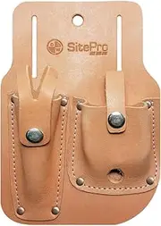 SitePro 10218G Gammon Reel and Plumb Bob Leather Sheath