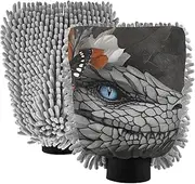 XYMZR Absorbent Microfiber Car Wash Mitt Dragon Flower Butterfly, Funny Cute Anime Scratch Free for Cars Cleaning, Home Cleaning Mitts, 2 Pack, 10.24” L x 7.09” W
