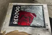 Red Dog Uncommonly Smooth Plank Road Brewery Bar Mirror Beer Sign **New**
