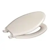 Elongated, Closed Front Toilet Seat with Cover, Plastic in White High Gloss
