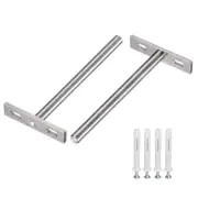 2-Pack Floating Shelf Brackets, 5 Inch Blind Shelf Supports [Nickel]