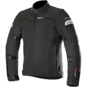 Alpinestars LEONIS Air Drystar Textile/Mesh Motorcycle Riding Jacket (Black)