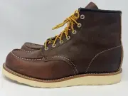 Red Wing Classic Moc Toe 6" Brown Leather Boots 08138-1 Men’s Size 10.5 No Lid